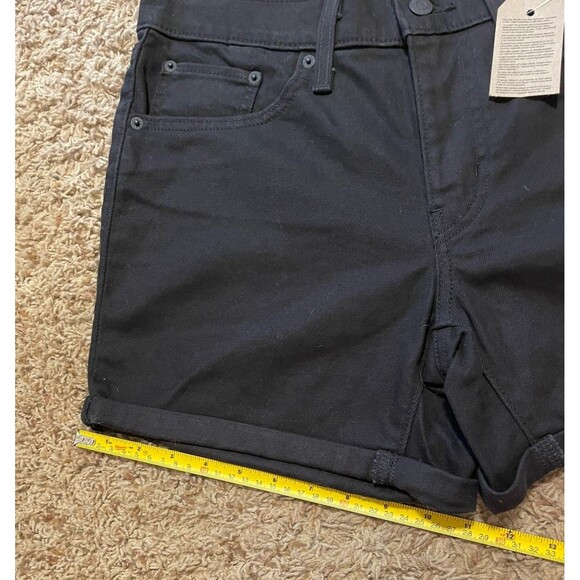 Levi's Women's Mid-Length Black Denim Jean Shorts, Size 30 - Picture 6 of 10